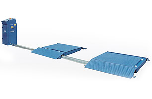 Hydraulic play-detector device for cars, heavy and commercial vehicles, floored model 