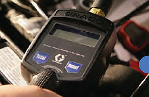 Close up of meter reading screen